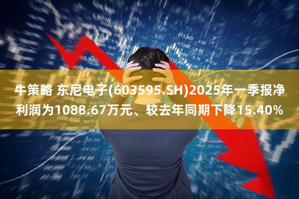 牛策略 东尼电子(603595.SH)2025年一季报净利润为1088.67万元、较去年同期下降15.40%